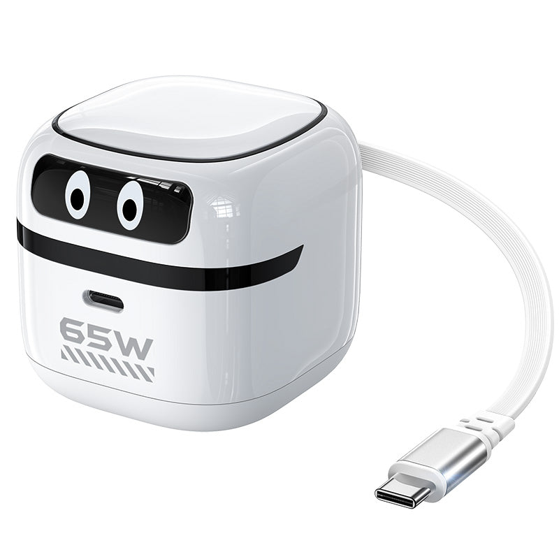 65W Robot Retractable GaN Charger