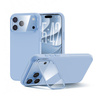 iPhone 17 K123 Liquid Silicone Stand Phone Case