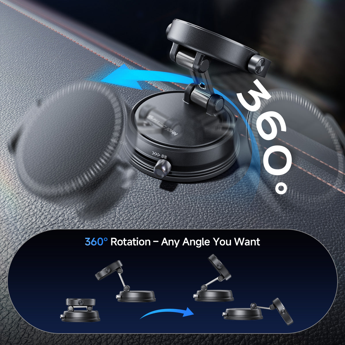 360° Clip-On Magnetic Car Holder