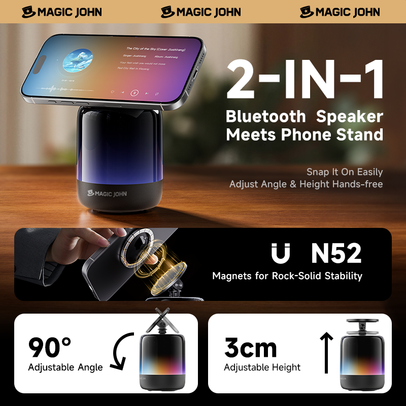 Upgraded Bluetooth Speaker Phone Stand