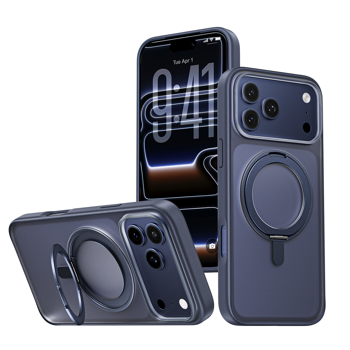 iPhone K128 360° Magnetic Ring Stand Phone Case