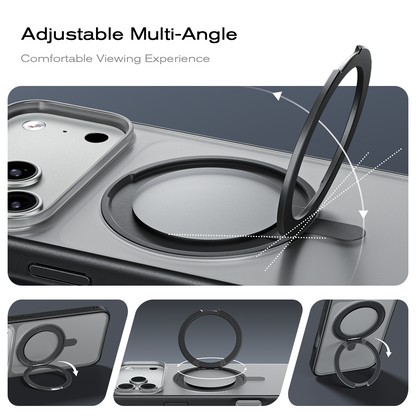 iPhone 16 K128 360° Magnetic Ring Stand Phone Case