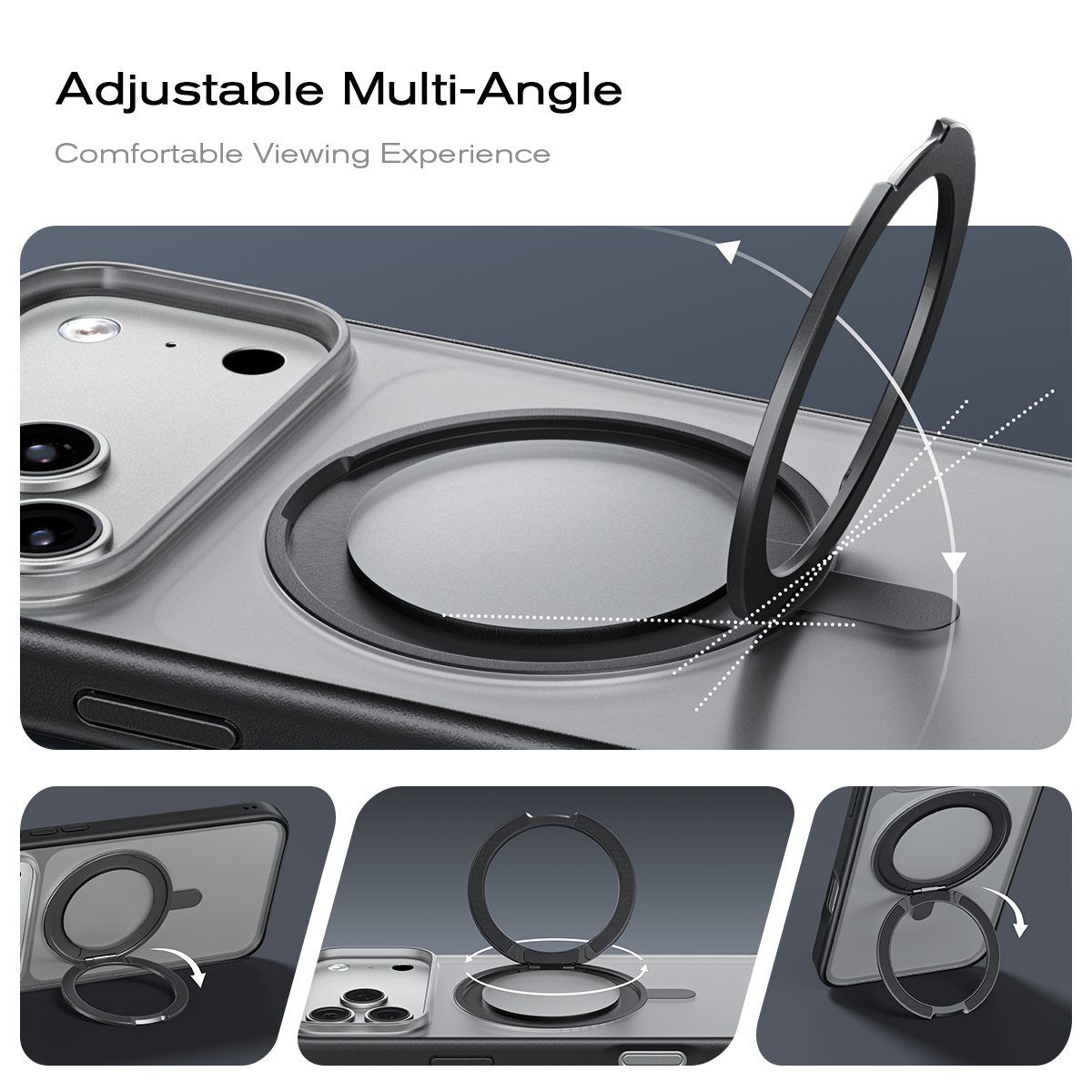 iPhone K128 360° Magnetic Ring Stand Phone Case