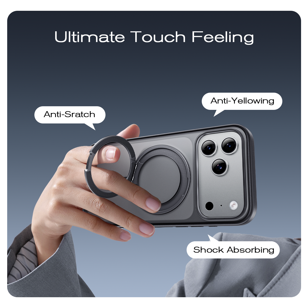 iPhone K128 360° Magnetic Ring Stand Phone Case