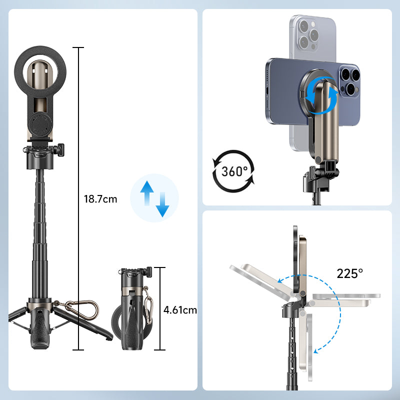 3-in-1 Magnetic Selfie Stick Tripod