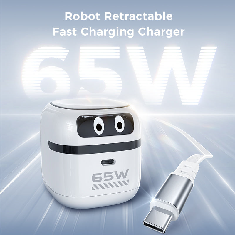 65W Robot Retractable GaN Charger