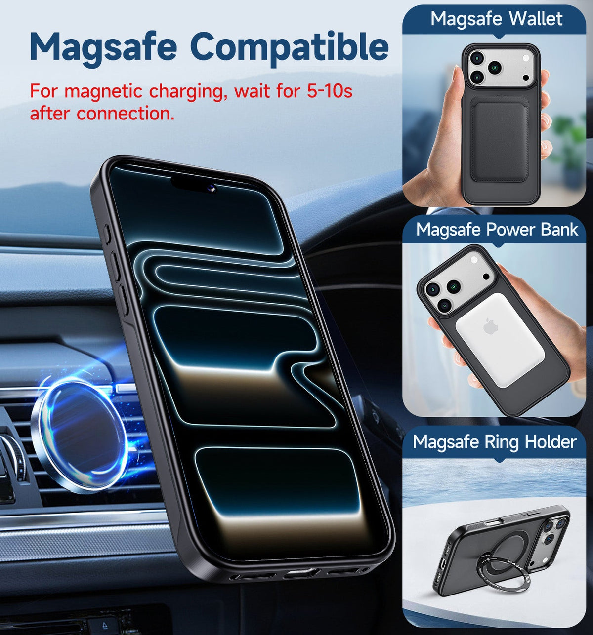 iPhone 16 360° Invisible Magnetic Phone Case