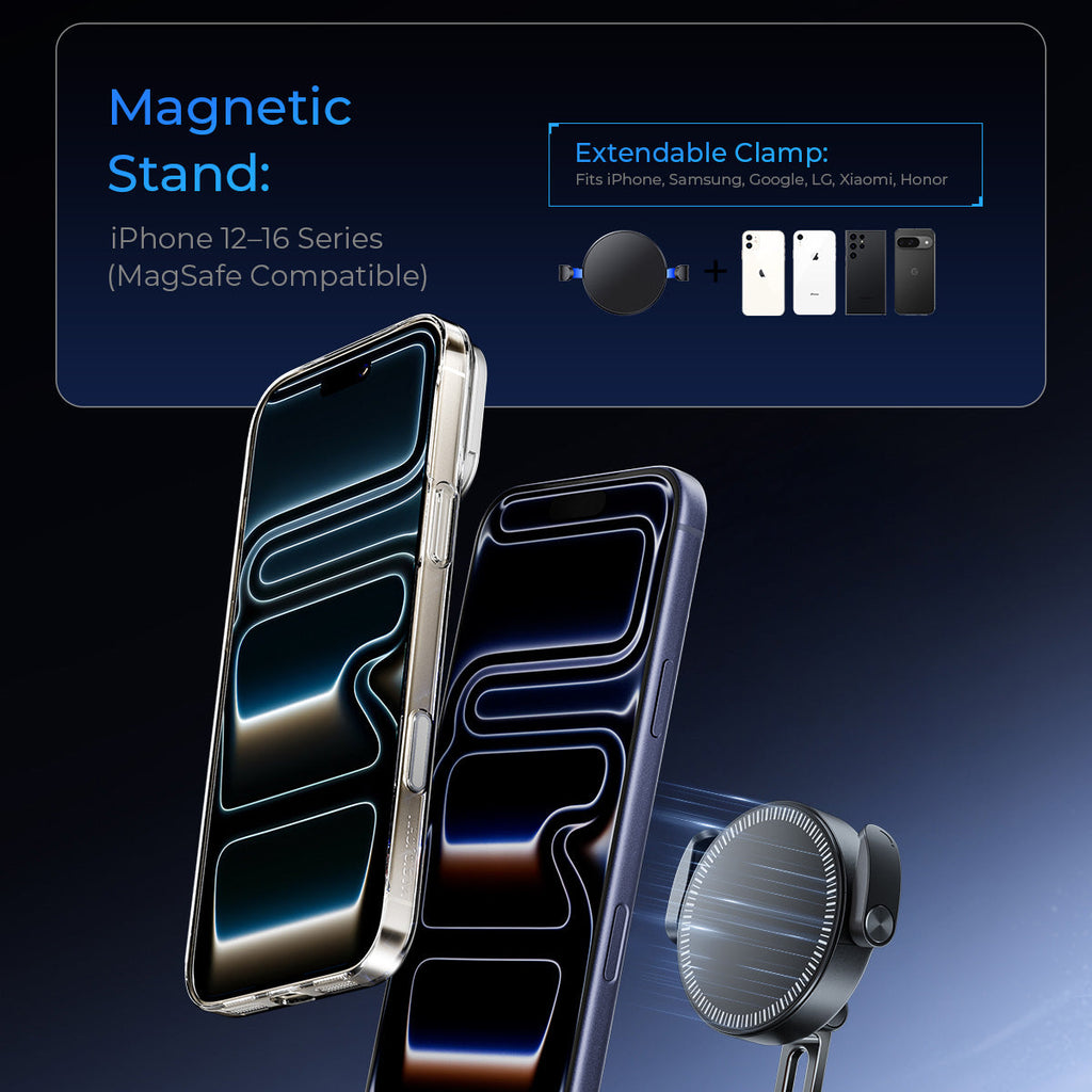 360° Clip-On Magnetic Car Holder