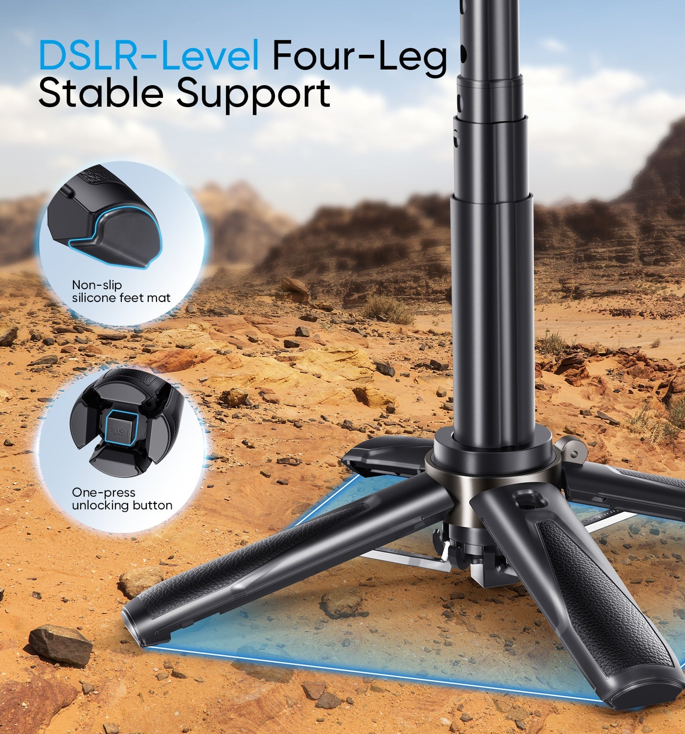 3-in-1 Magnetic Selfie Stick Tripod