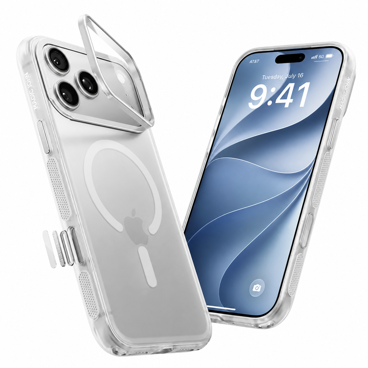 iPhone 17 K129 Magnetic Camera Stand Phone Case
