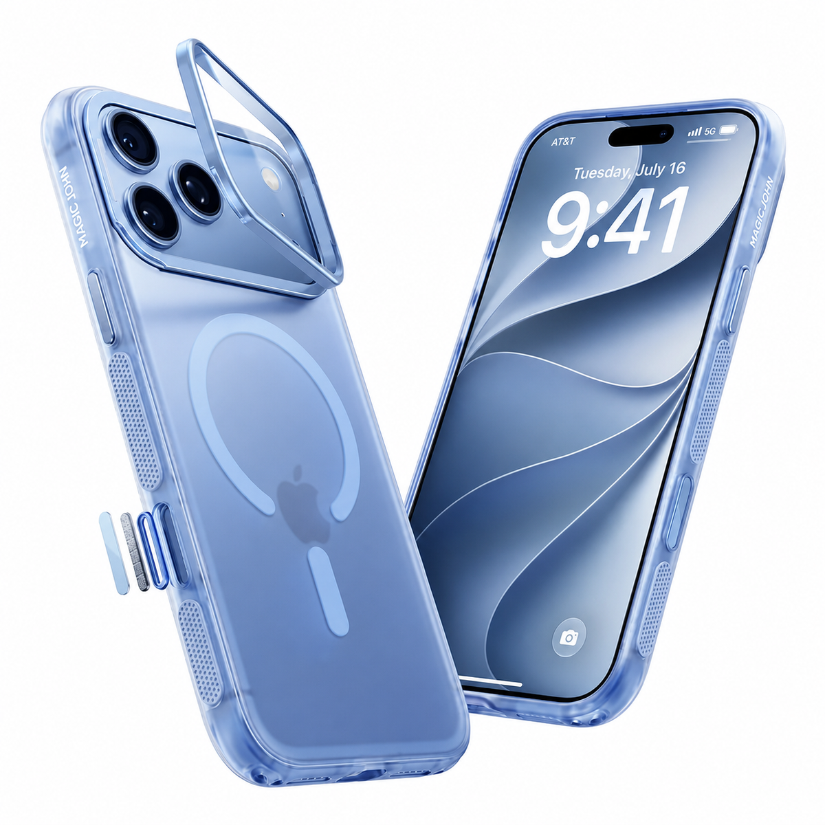 iPhone 17 K129 Magnetic Camera Stand Phone Case