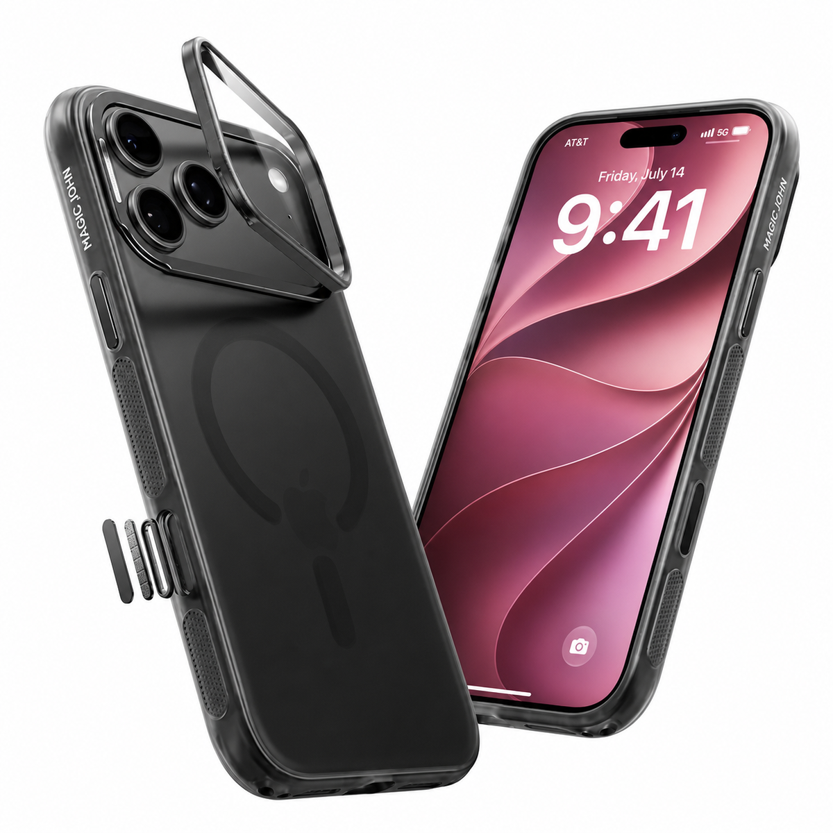 iPhone 17 K129 Magnetic Camera Stand Phone Case