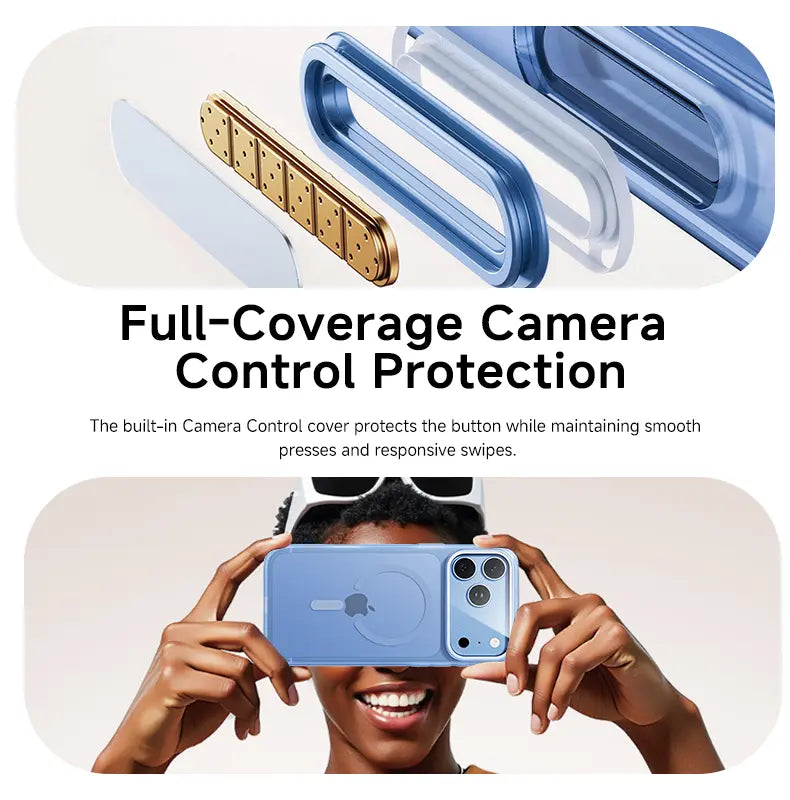 iPhone 17 K129 Magnetic Camera Stand Phone Case