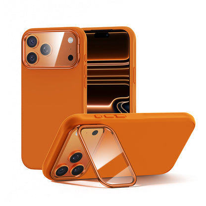 iPhone 17 K123 Liquid Silicone Stand Phone Case