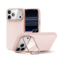 iPhone 17 K123 Liquid Silicone Stand Phone Case